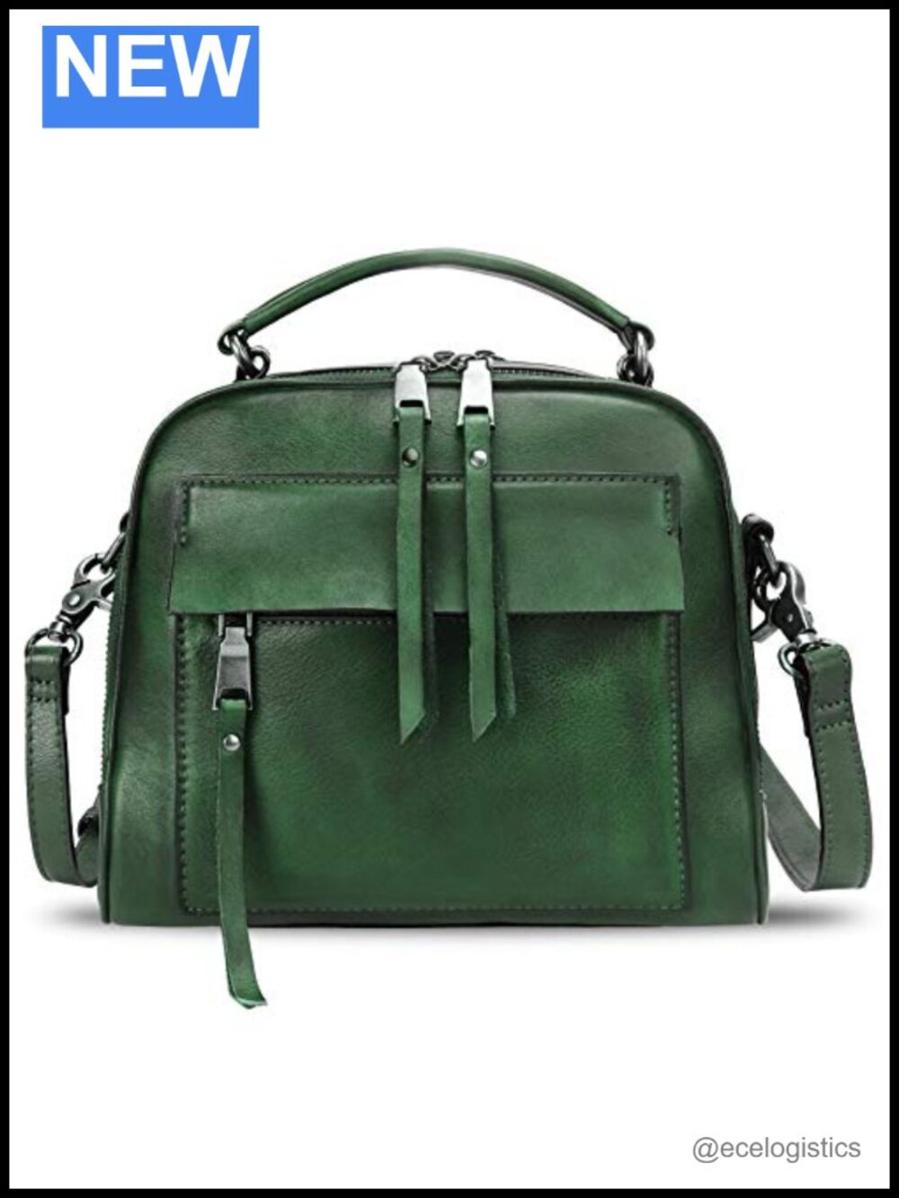 Genuine Leather Satchel Purse for Women Retro Cowhide Handmade Top Handle